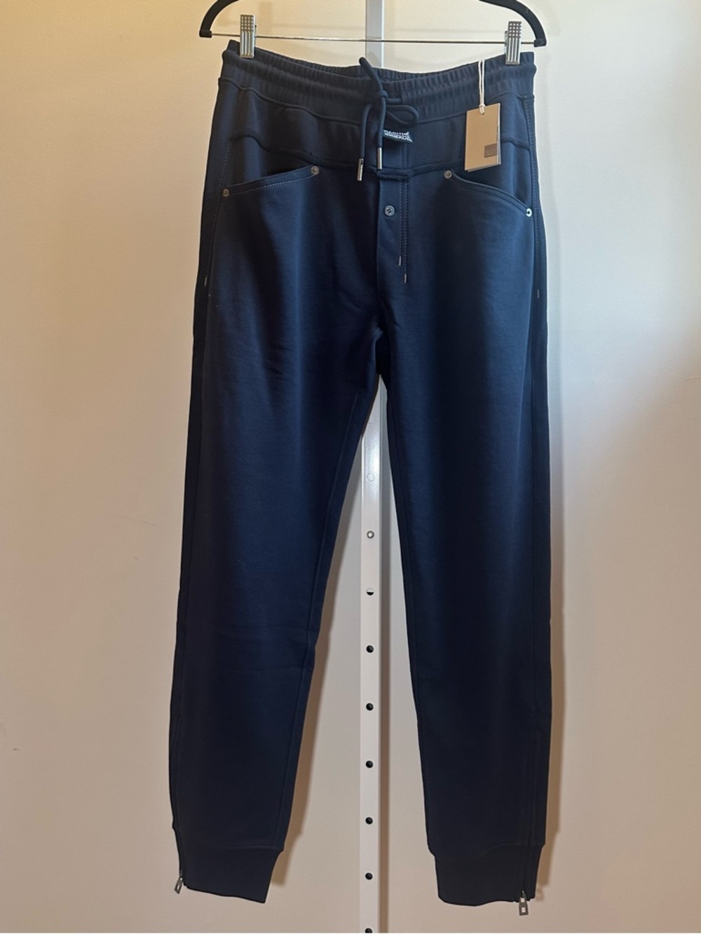 Marithé François Girbaud Blockickx Pants Navy L NWT Unisex X-Pocket Drawstring